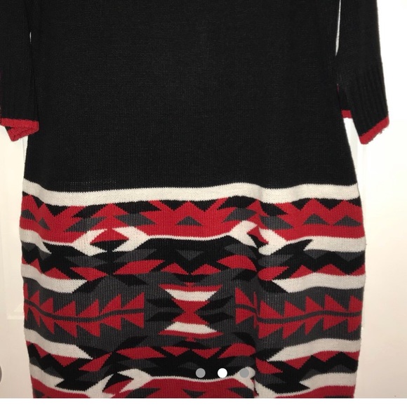 Plus size holiday body con sweater dress - Picture 2 of 4